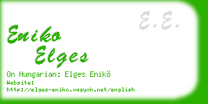 eniko elges business card